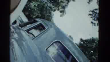 Boston Mass (1951): A Car Was Standing With The People And Very Color Like Things