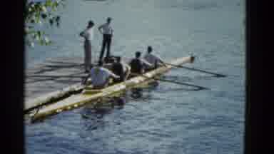 Boston Mass (1951): A Number Of Boat Man Moving The Place And Nice River To See