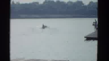 Boston Mass (1951): Mysterious Creatures Visible On The Lake