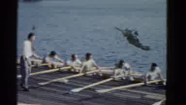 Boston Mass (1951): Eight Of Men Getting Ready To Row The Boat Supervised By