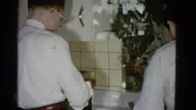 Boston Mass (1951): Man Pouring Glass And Cheering In Celebration With Another Man