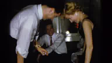 Boston Mass (1951): Adult Man And Woman Play An Indoor Fun Game