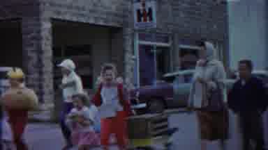 Cheyenne County Kansas (1958): Kids In Their Costumes Walk The Street
