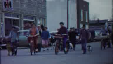 Cheyenne County Kansas (1958): A Group Of Family Members Are Enjoying Walking And