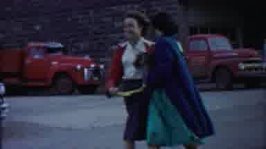 Cheyenne County Kansas (1958): Two White Women Friends Walking Down The Street