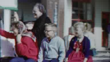Cheyenne County Kansas (1958): The Group Of Children Are Moving In The Tractor
