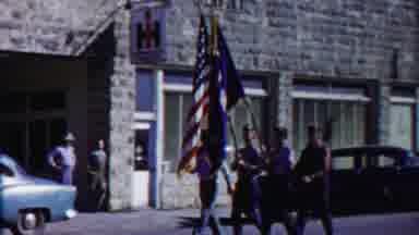 Cheyenne County Kansas (1958): A Few Man Moving Around The Road And Going Towards