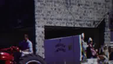 Cheyenne County Kansas (1958): Kid Riding In White Parade Truck Wave To Crowds On