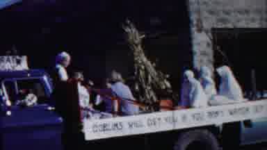 Cheyenne County Kansas (1958): Parade-Float Says Goblins Will Get You If You Don't