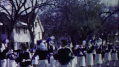 Cheyenne County Kansas (1958): Cheerleaders Walking Down The Street