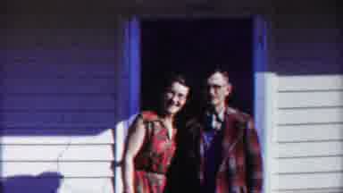 Cheyenne County Kansas (1958): Lovely Couple In Red Pose For A Photo
