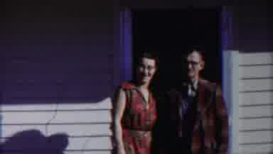 Cheyenne County Kansas (1958): Male And Female Standing Outside In Front Of
