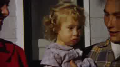 Saint Francis Kansas (1958): Blonde Curly Haired Little Girl Carried By A Man