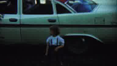 Chadron Nebraska (1959): Little Girls Take A Look Inside The Car And Finds Their