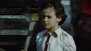 Chadron Nebraska (1959): Young Boy With Medium Long Hair Walks In The Wind And