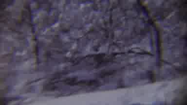 Chadron Nebraska (1959): Boy Chases A Girl Running On A Snow-Covered Road