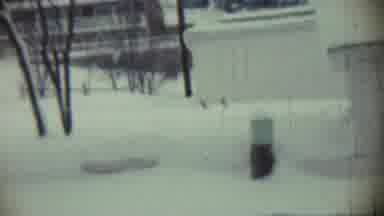 Chadron Nebraska (1959): Outdoor Scene Of A Backyard After A Recent Snowfall