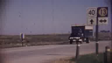 Cheyenne County Kansas (1959): Truck On Highway Transporting Goods From One Place