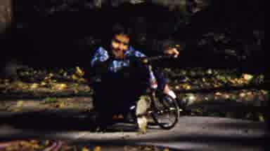 Cheyenne County Kansas (1959): Happy Kid Uses His New Bicycle