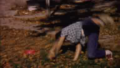 Cheyenne County Kansas (1959): Boy Does Cartwheels And Handstands In Fall Leaves