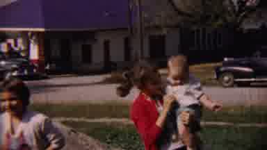 Cheyenne County Kansas (1959): A Young Girl Having Child In The Hand An Enjoin The
