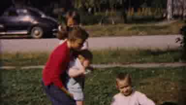 Cheyenne County Kansas (1959): A Group Of Girls Are Playing On The Ground