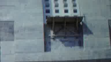 Saint Francis Kansas (1959): Some Concrete Building With Scaffold In Front Of It