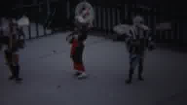 Yokohama Japan (1954): Three People Perform On The Street For Passers By On A Nice