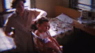 South Bend Indiana (1958): Time To Comb The Hair In A Little Girl's Room With Her