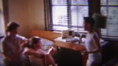 South Bend Indiana (1958): Young Boy Making Fun Of His Sister Of Front Of Her