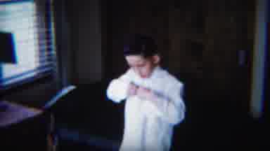 South Bend Indiana (1958): Handsome Young Boy Wears While Polo And Prepares His