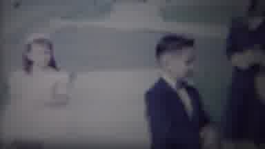 South Bend Indiana (1958): Family Walking In A Neighborhood Kid Walking From