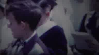 South Bend Indiana (1958): Group Of Dressed Up Kids Are Writing Something And Then
