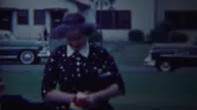 South Bend Indiana (1958): Mom And Her Handsome Young Son On Their Way Home