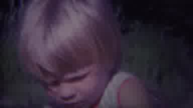 Yellowstone Wyoming (1967): Young Child Blond Short Hair Turning Head While