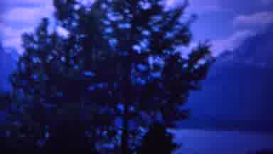 Yellowstone Wyoming (1967): Mountains And Lake With Three Young Children