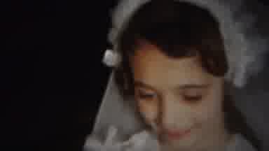 Westville New Jersey (1951): Young Girl Practicing Being A Beautiful Bride