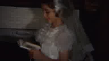 Westville New Jersey (1951): Young Girl Walking While Reading Her Bible