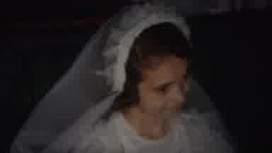 Westville New Jersey (1951): Thin Shy Bride In A Traditional White Wedding Dress