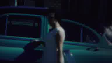 Westville New Jersey (1951): Woman In White Dress Posing By Classic Blue Car