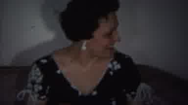 Westville New Jersey (1951): Older Lady Sitting On A Couch With An Older Man