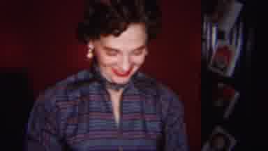 Westville New Jersey (1951): Woman Gesture Flannel Old Auction Red Background