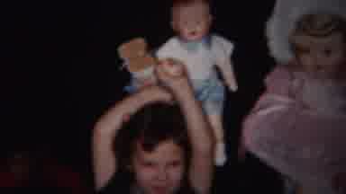 Westville New Jersey (1951): Child Holding A Child Doll Next To A Little Girl Doll