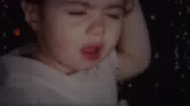 Westville New Jersey (1951): Toddler Tossing Head Near Christmas Tree Running To