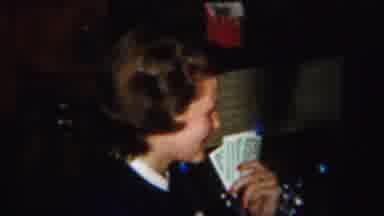 Westville New Jersey (1951): Moms Playing Cards Beside A Christmas Tree