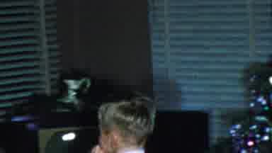 Paramus New Jersey (1959): Dad Helps Son In Red Open Toy Or Candy Near Christmas