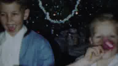 Paramus New Jersey (1959): Little Boys Eat Their Cakes Beside A Christmas Tree