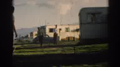 Ephesus Turkey (1962): Two Men Playing A Game Of Horseshoes Outside Of A Trailer
