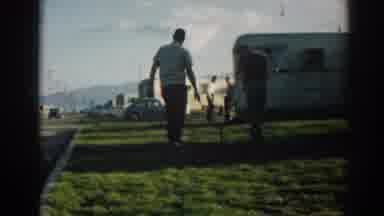 Ephesus Turkey (1962): Camper Van Two Friends Playing Botch's Sun Beautiful