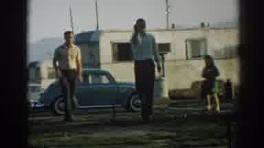 Ephesus Turkey (1962): Men In Front Of Their Homes Which Is A Trailer And A Beetle